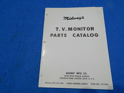 1975 Midway T.V. MONITOR 161 Parts Catalog