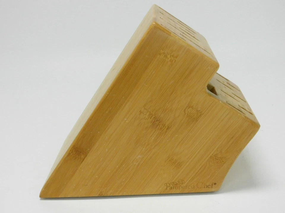 The Pampered Chef Knife Block Bamboo Wooden Large 16 Slot - Kitchen Ware - Image 4 of 4