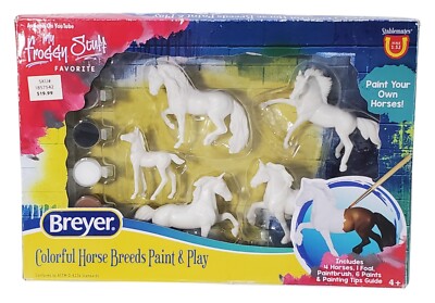 NIB Breyer Stablemates Horse Crazy Colorful Breeds Paint & Play Craft Foal 5541