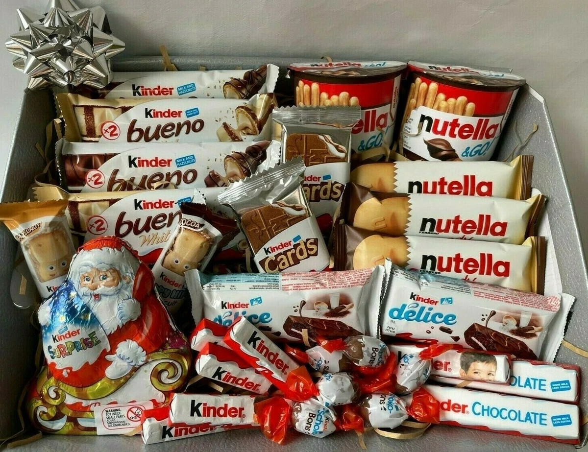 Kinder & Nutella Chocolate Hamper Gift Box Surprise Birthday X'mas Gift  Hamper