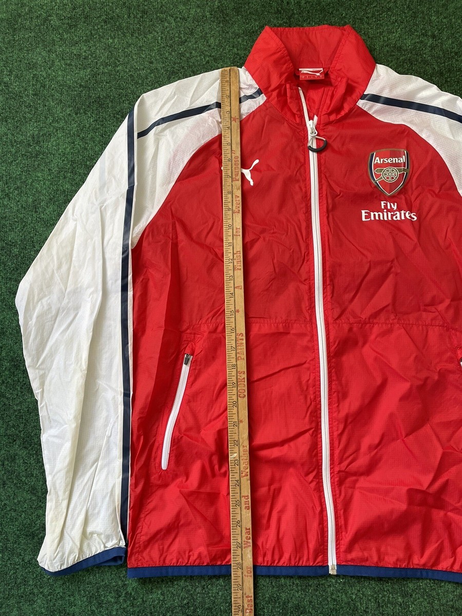 Puma Arsenal ウィンドブレーカー レッド Puma Arsenal Fly Emirates Soccer Red Full Zip Windbreaker Mens