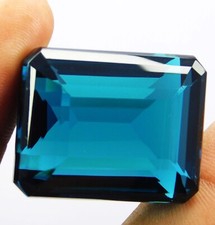 Natural 108.00 Ct kenya Blue Tsavorite Garnet Emerald Cut CERTIFIED Loose Gems