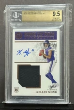 Kellen Mond 2021 Panini Encased Rookie Cap Patch Auto 08/50 Graded 9.5 (Auto 10)