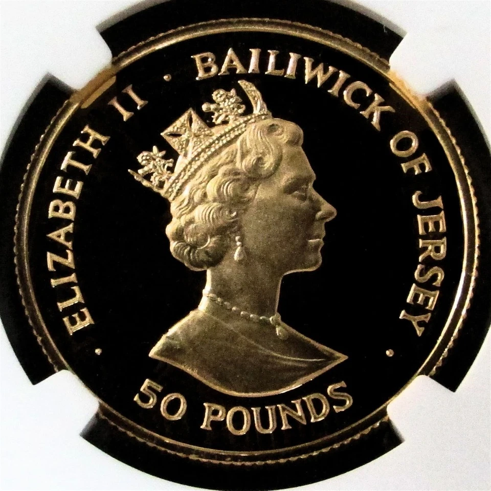 1990 CAMISA DE OURO 500 CUNHADA 50 LIBRAS MOEDA BATALHA DA Grã-Bretanha prova ngc 69 uc - Imagem 3 de 4