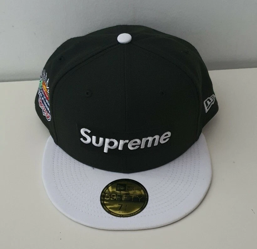 New SS22 Supreme 2 Tone Box Logo new Era size 7 3/4 black cap hat snapback