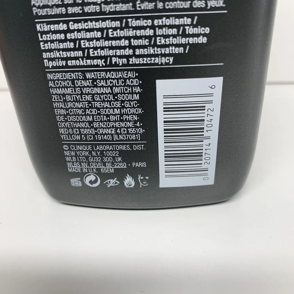 CLINIQUE for MEN Exfoliating Tonic lotion 6.7oz/200mL FULL SIZE - Image 4 of 4