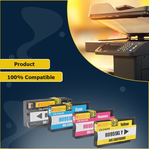 10 INK CARTRIDGE 950XL 951XL Fits for HP 251dw 8100 8100e 8600 8600e 8600 Plus - Picture 3 of 7
