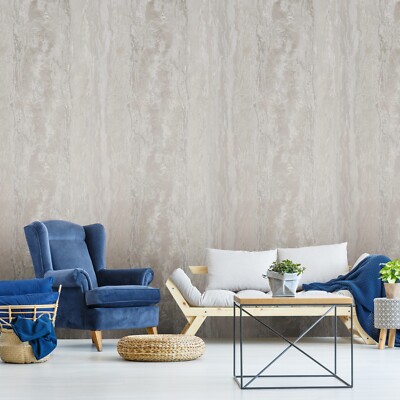 Blush tumbled pink rose gold cream Striped faux quartz stone textured wallpaper