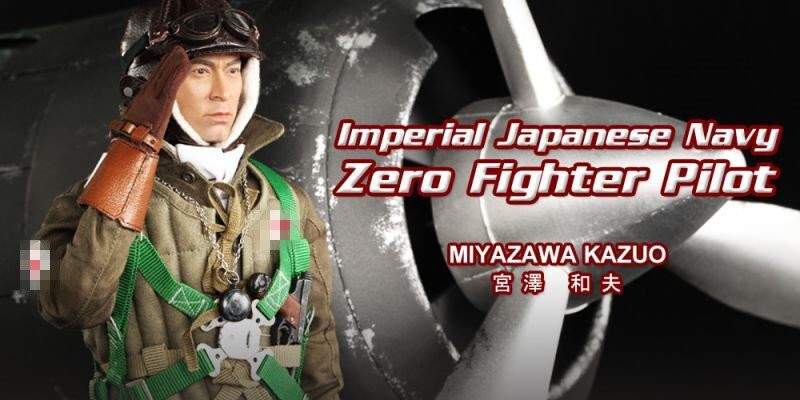 1/6 DID 3R Imperial Japanese Navy Zero Fighter Pilot - Miyazawa