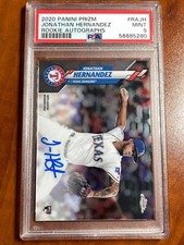 2020 Topps Chrome Jonathan Hernandez RC Rookie Card Auto #RA-JH Rangers PSA 9