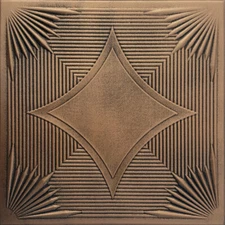 Ceiling Tiles, Glue Up, Decor Styrofoam, YEREVAN 20" x 20" Antique Bronze Brown
