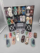 Huge Vintage Tech Deck 30 Fingerboards Some with wheel some just decks an case