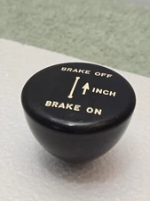 Knob Round Black Parking Brake, Brake Off - Brake On