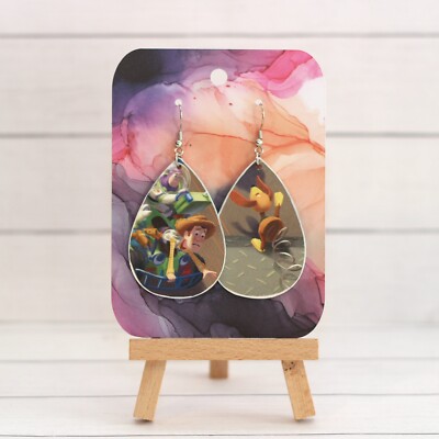 Toy Story Woody Buzz Lightyear Slinky Dog RC Story Book Earrings