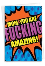 1 Funny Mother's Day Card with Envelope - Amazing Mom C2084MDG