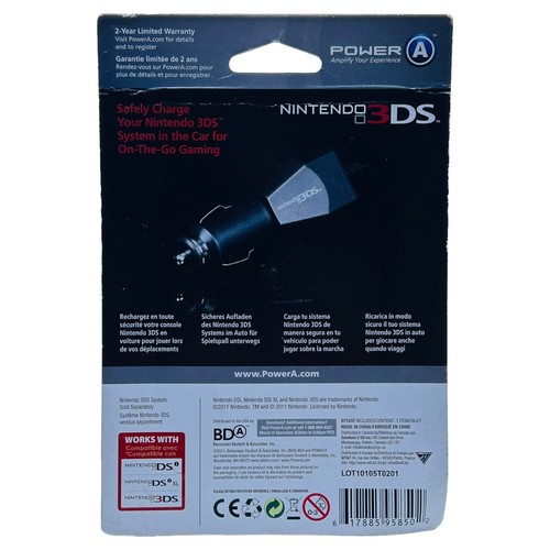 Nintendo 3DS DSi Car Adapter Charger Power A Brand New Factory Sealed - Picture 2 of 2