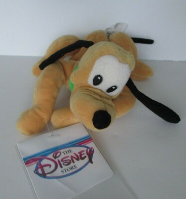 NWT-Disney Store Mini Bean Bag Plush Toy-Pluto the Dog-9 Inch