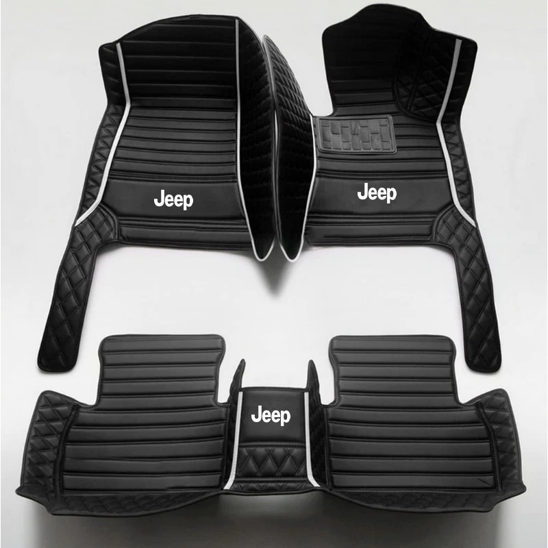For Jeep Car Floor Mats Custom All Models Grand Cherokee Waterproof Auto Carpets Foto 3 de 4