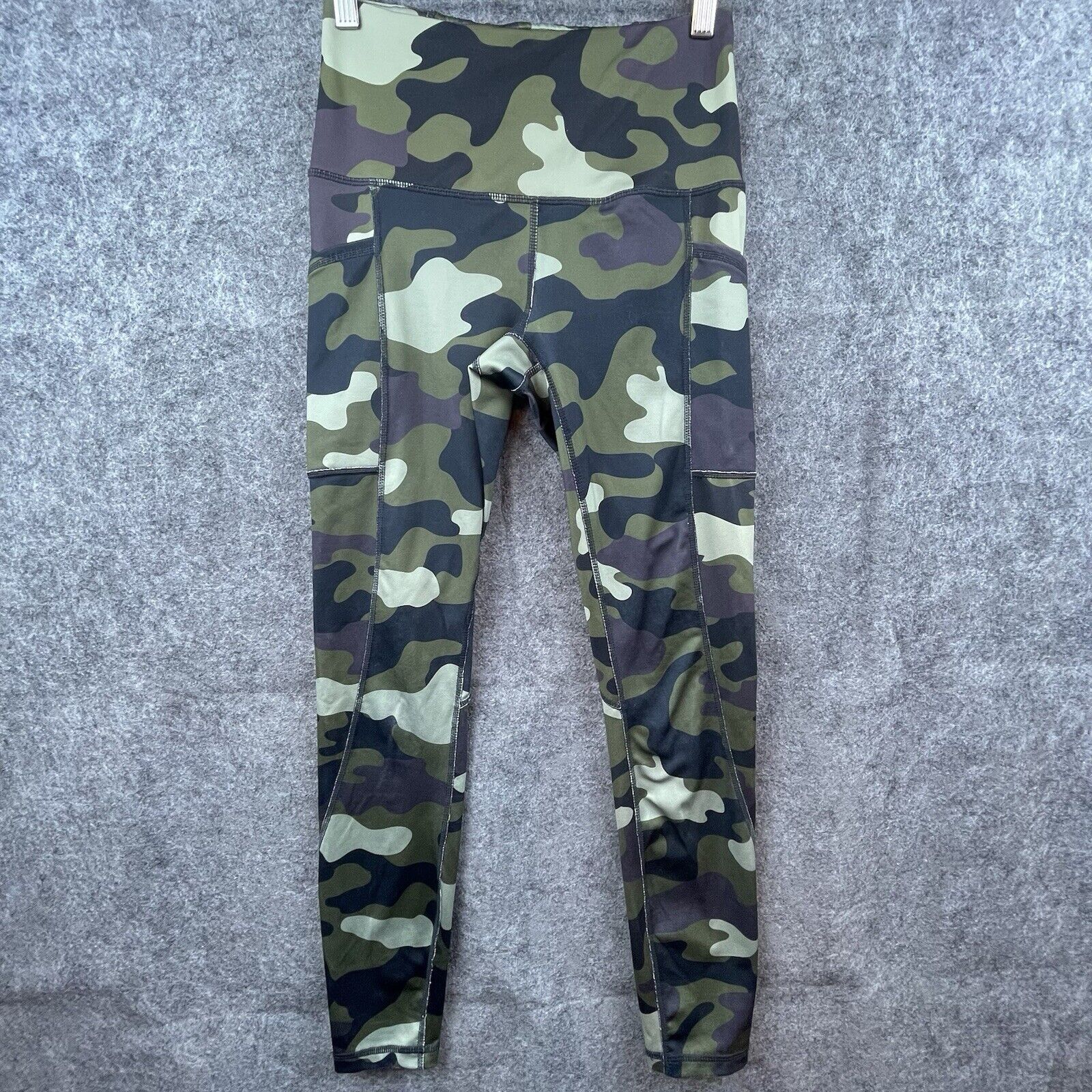 Reebok Leggings Womens Extra Small Camo Workout Yoga Compression Stretch