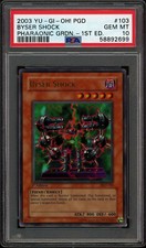 Yugioh Byser Shock 1. Edition Ultra Rare PGD PSA10 GemMint Graded Englisch!