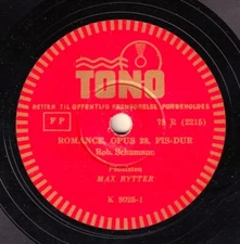 Rytter. Schumann (Intermezzo, op. 26; Romance, op. 28). Tono K 8025 (10"). NM(-)