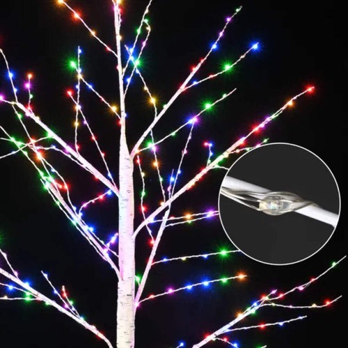Clearance Christmas Decoration 150cm White Birch Twig Branch Tree Multicolour LE - Picture 5 of 6