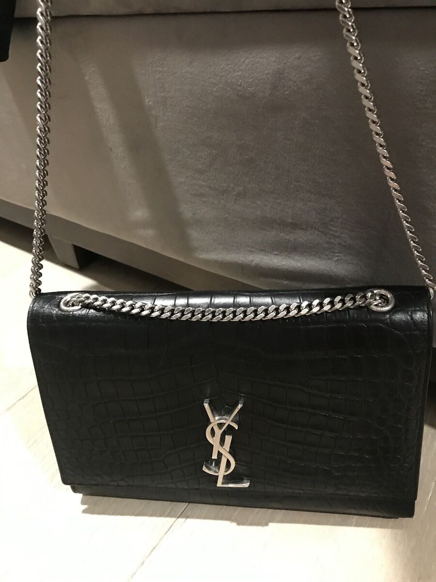 YSL Saint Laurent Chain Bag Crocodile Black | eBay YSL Saint Laurent Chain Bag Crocodile Black | eBay