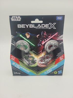 Takara Beyblade X Star Wars LUKE SKYWALKER 4-80B & DARTH VADER 4-60P NRFB New