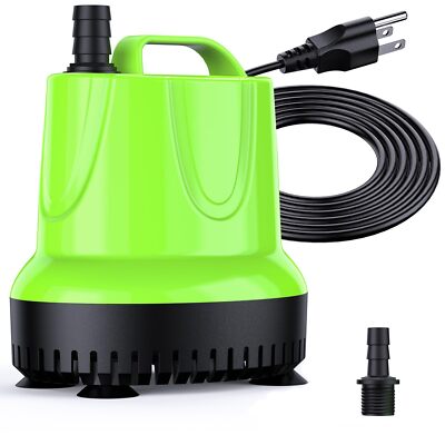 Submersible Water Fountain Pump 160 GPH 12W Small Sump Pump for