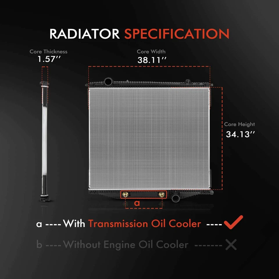 Radiador para International Harvester LT625 2017 2018 2019 2020 2021 2022 2023 Foto 2 de 4
