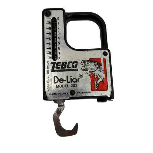 Vintage Zebco De-Liar Model 208 Fish Scale Tape Measure Made in USA