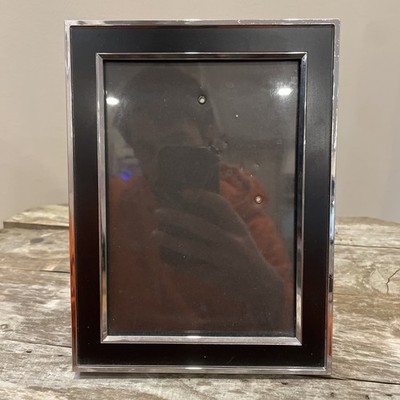 Silver On Black Photo Frame 5x7   Picture Frame