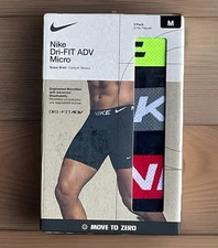 Nike Dri-FIT ADV Micro Boxer Briefs Men’s Size Medium Black Gray Green Red Waist
