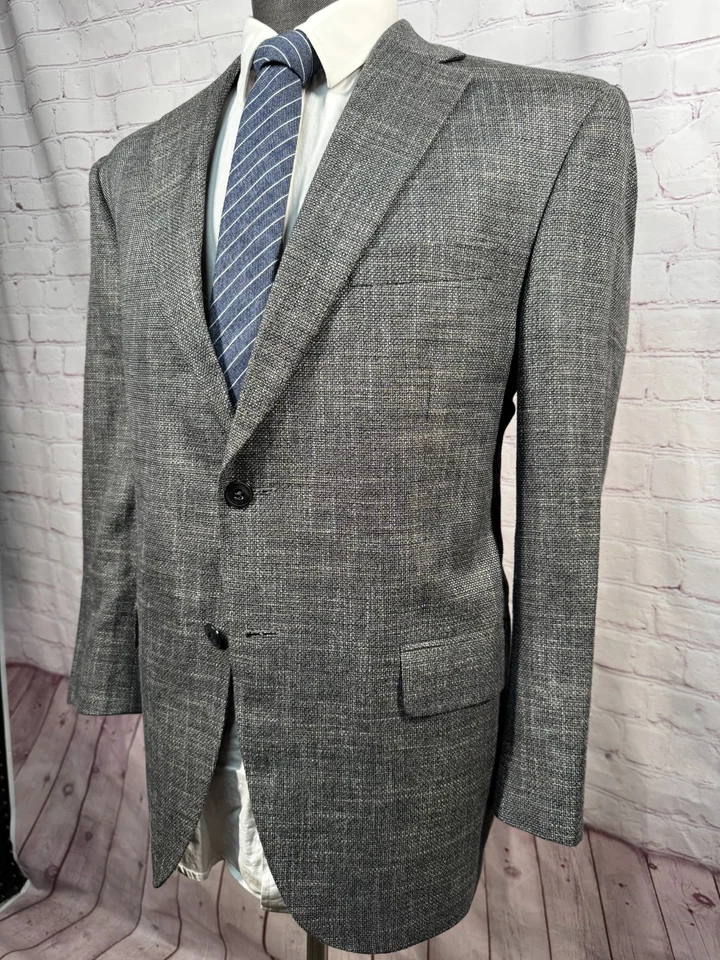 Chaqueta Blazer Abrigo Deportivo JACK VICTOR EXCLUSIVE COLL Para Hombres Gris BAMBÚ VISCOSA Foto 2 de 4