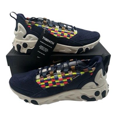 Nike React Sertu Shoes Mens 10.5 Blackened Blue Black Sail Sneakers AT5301-400