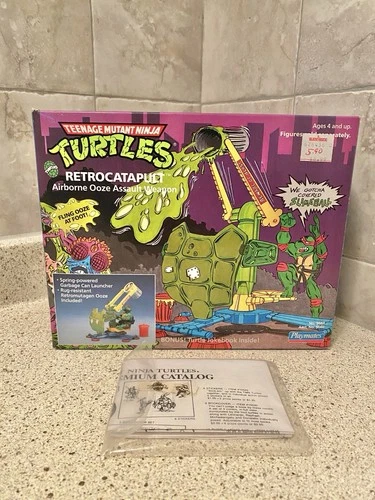 Vintage Playmates 1989 TMNT Ninja Turtles Retrocatapult & Sealed Paperwork