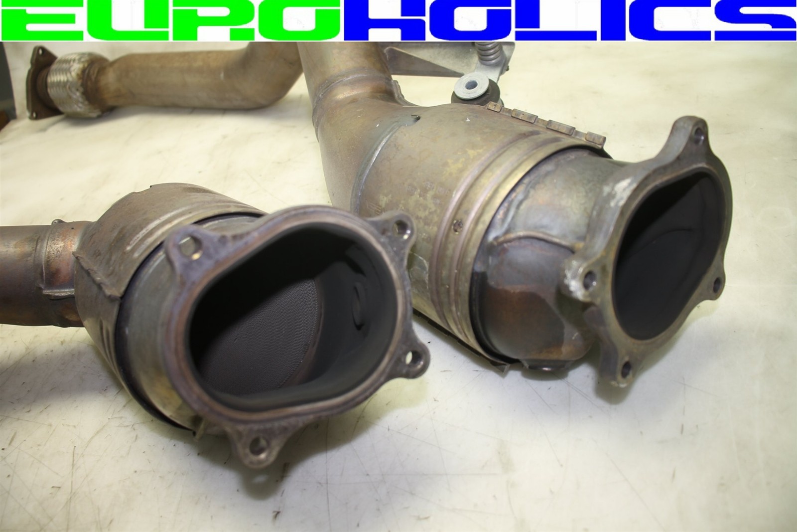 Pair OEM Bentley Continental Flying Spur 06-12 Exhaust Downpipes Left Right 43k!