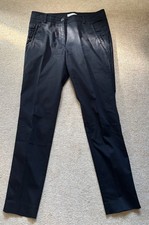 A.D.E.L.E. 1961 Trousers Size IT 42 /UK 10 black zipped pockets 100 cotton
