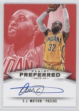 2013-14 Panini Preferred Panini Signatures Red 72/99 CJ Watson #559 Auto 0f8