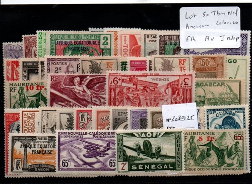 Lot 50 timbres des anciennes colonies Francaises avant indep Neufs (2080125)