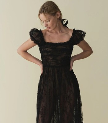 wedding dress lace neck Vintage Lace Sleeveless Mermaid Fall Wedding Gown