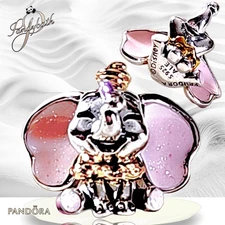 PANDORA 14k Gold P + 925 Silver Disney Dumbo Charm 764023C01 US SELLER 