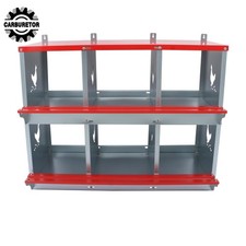 6 Holes Wall Mount Red Chicken Nesting Boxes Coop Metal Chicken Egg Laying Box
