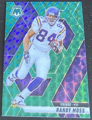 2025 Panini Mosaic Football Randy Moss Green Mosaic Prizm #134