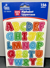School Pop Alphabet Uppercase Shape Stickers 156 Count Arts Crafts New Sealed
