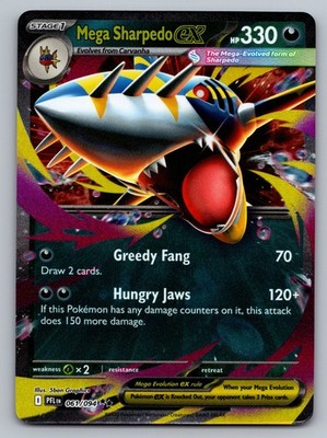 Mega Sharpedo ex Double Rare ME02: Phantasmal Flames 061/094 NM