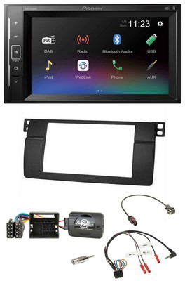 Pioneer DAB Steering Wheel 2DIN Bluetooth USB Car Stereo for BMW 3 Series E46 2001-2006 Pro