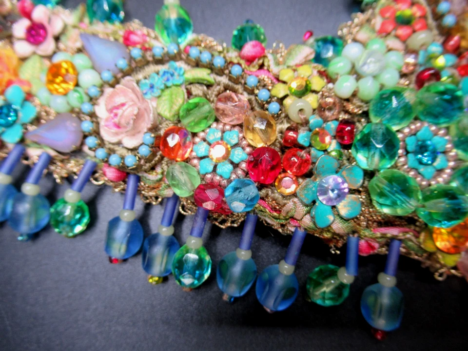 MICHAL NEGRIN Over The Top Colorido Estrás Flor Collar Pulsera Conjunto Foto 4 de 4