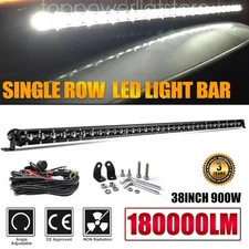 Ultra Slim 38inch Single Row LED Light Bar Spot Flood Offroad 4WD UTV UTE 37"36"