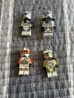 Lego Star Wars Assortment Of 4 Clone Trooper Commander Minifgures